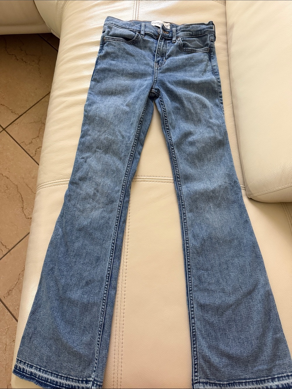 Girl Abercrombie Light Blue Flare Jeans